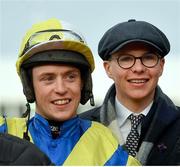 13 March 2019; Jockey JJ Slevin, left, and trainer Joseph O'Brien following the Boodles Juvenile Handicap Hurdle on Day Two of the Cheltenham Racing Festival at Prestbury Park in Cheltenham, England. Photo by Seb Daly/Sportsfile