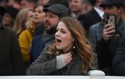 13 March 2019; Racegoers react during the Weatherbys Champion Bumper on Day Two of the Cheltenham Racing Festival at Prestbury Park in Cheltenham, England. Photo by David Fitzgerald/Sportsfile
