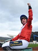 13 March 2019; Jamie Codd celebrates onboard Envoi Allen after winning the Weatherbys Champion Bumper on Day Two of the Cheltenham Racing Festival at Prestbury Park in Cheltenham, England. Photo by David Fitzgerald/Sportsfile