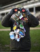 14 March 2019; Racegoer Ian Abbott, from Halifax, Yorkshire, views the course prior to racing on Day Three of the Cheltenham Racing Festival at Prestbury Park in Cheltenham, England. Photo by Seb Daly/Sportsfile