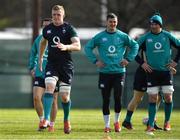 14 March 2019; Dan Leavy, left, during Ireland rugby squad training at Carton House in Maynooth, Kildare. Photo by Brendan Moran/Sportsfile