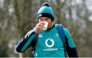 14 March 2019; Peter O'Mahony arrives for Ireland rugby squad training at Carton House in Maynooth, Kildare. Photo by Brendan Moran/Sportsfile