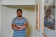 14 March 2019; Bundee Aki poses for a portrait after an Ireland rugby press conference at Carton House in Maynooth, Kildare. Photo by Brendan Moran/Sportsfile