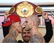 14 March 2019; Gabriel Rosado, left, and Maciej Sulecki square off ahead of their middleweight at the Liacouras Center in Philadelphia, USA. Photo by Stephen McCarthy/Sportsfile