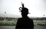 15 March 2019; A racegoer looks out to the course prior to racing on Day Four of the Cheltenham Racing Festival at Prestbury Park in Cheltenham, England. Photo by David Fitzgerald/Sportsfile