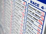 15 March 2019; A view of a bookmaker's odds for the Magners Cheltenham Gold Cup Chase prior to racing on Day Four of the Cheltenham Racing Festival at Prestbury Park in Cheltenham, England. Photo by Seb Daly/Sportsfile