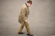 15 March 2019; A racegoer arrives prior to racing on Day Four of the Cheltenham Racing Festival at Prestbury Park in Cheltenham, England. Photo by David Fitzgerald/Sportsfile