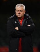 15 March 2019; Head coach Warren Gatland during the Wales rugby captain's run at the Principality Stadium in Cardiff, Wales. Photo by Ramsey Cardy/Sportsfile