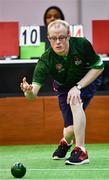 15 March 2019; Team Ireland's Matthew Brennan, a member of the Team South Galway Club, from Ardrahan, Co. Galway, in action during the SO Ireland 10-7 win over SO China Bocce match on Day One of the 2019 Special Olympics World Games in the Abu Dhabi National Exhibition Centre, Abu Dhabi, United Arab Emirates. Photo by Ray McManus/Sportsfile
