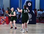 15 March 2019; Team Ireland's Siobhan Dunne, a member of Strabane SOC, from Strabane, Co. Tyrone, in action during the SO Ireland 20-6 win over Kazakhstan basketball game on Day One of the 2019 Special Olympics World Games in the Abu Dhabi National Exhibition Centre, Abu Dhabi, United Arab Emirates. Photo by Ray McManus/Sportsfile