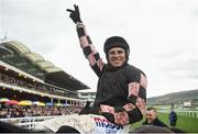 15 March 2019; Harry Skelton celebrates on Ch'tibello after winning the Randox Health County Handicap Hurdle on Day Four of the Cheltenham Racing Festival at Prestbury Park in Cheltenham, England. Photo by David Fitzgerald/Sportsfile