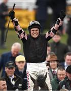 15 March 2019; Harry Skelton celebrates on Ch'tibello after winning the Randox Health County Handicap Hurdle on Day Four of the Cheltenham Racing Festival at Prestbury Park in Cheltenham, England. Photo by David Fitzgerald/Sportsfile