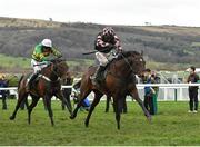 15 March 2019; Ch'tibello, right, with Harry Skelton up, on their way to winning the Randox Health County Handicap Hurdle on Day Four of the Cheltenham Racing Festival at Prestbury Park in Cheltenham, England. Photo by Seb Daly/Sportsfile