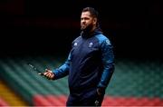 15 March 2019; Defence coach Andy Farrell during the Ireland rugby captain's run at the Principality Stadium in Cardiff, Wales. Photo by Ramsey Cardy/Sportsfile