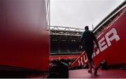 15 March 2019; Jonathan Sexton during the Ireland rugby captain's run at the Principality Stadium in Cardiff, Wales. Photo by Ramsey Cardy/Sportsfile