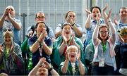 15 March 2019; Team Ireland supporters cheer on the Bocce players during the SO Ireland 10-7 win over SO China Bocce match on Day One of the 2019 Special Olympics World Games in the Abu Dhabi National Exhibition Centre, Abu Dhabi, United Arab Emirates. Photo by Ray McManus/Sportsfile