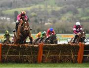 15 March 2019; Minella Indo, with Rachael Blackmore up, jumps the last on their way to winning the Albert Bartlett Novices' Hurdle on Day Four of the Cheltenham Racing Festival at Prestbury Park in Cheltenham, England. Photo by Seb Daly/Sportsfile