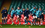 15 March 2019; The Ireland team during the Ireland rugby captain's run at the Principality Stadium in Cardiff, Wales. Photo by Ramsey Cardy/Sportsfile