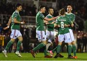 15 March 2019; Conor McCarthy of Cork City, right, celebrates with team-mate Conor McCormack after scoring his side's first goal during the SSE Airtricity League Premier Division match between Cork City and Bohemians at Turners Cross in Cork.  Photo by Eóin Noonan/Sportsfile