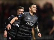 15 March 2019; Sean Murray of Dundalk celebrates after scoring his side's first goal during the SSE Airtricity League Premier Division match between Derry City and Dundalk at Ryan McBride Brandywell Stadium in Derry Photo by Oliver McVeigh/Sportsfile