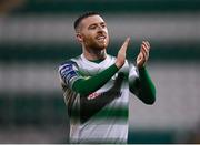 15 March 2019; Jack Byrne of Shamrock Rovers applauds the fans following the SSE Airtricity League Premier Division match between Shamrock Rovers and Sligo Rovers at Tallaght Stadium in Dublin. Photo by Harry Murphy/Sportsfile