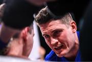 15 March 2019; Coach Shane McGuigan speaks to Luke Campbell during his lightweight contest with Adrian Yung at the Liacouras Center in Philadelphia, USA. Photo by Stephen McCarthy / Sportsfile