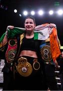 15 March 2019; Katie Taylor celebrates after defeating Rose Volante in their WBA, IBF & WBO Female Lightweight World Championships unification bout at the Liacouras Center in Philadelphia, USA. Photo by Stephen McCarthy / Sportsfile