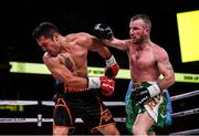 15 March 2019; John Joe Nevin, right, and Andres Figueroa during their lightweight contest at the Liacouras Center in Philadelphia, USA. Photo by Stephen McCarthy / Sportsfile