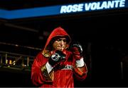 15 March 2019; Rose Volante prior to her WBA, IBF & WBO Female Lightweight World Championships unification bout with Katie Taylor at the Liacouras Center in Philadelphia, USA. Photo by Stephen McCarthy / Sportsfile
