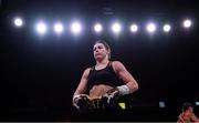 15 March 2019; Katie Taylor during her WBA, IBF & WBO Female Lightweight World Championships unification bout with Rose Volante at the Liacouras Center in Philadelphia, USA. Photo by Stephen McCarthy / Sportsfile