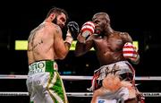 15 March 2019; Jono Carroll, left, and Tevin Farmer during their International Boxing Federation World Super Featherweight title bout at the Liacouras Center in Philadelphia, USA. Photo by Stephen McCarthy / Sportsfile