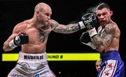 15 March 2019; Gabriel Rosado, right, and Maciej Sulecki during their WBO International Middleweight Championship bout at the Liacouras Center in Philadelphia, USA. Photo by Stephen McCarthy / Sportsfile