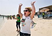 16 March 2019; Claire O'Keane, mother of Team Ireland's Michelle O'Keane, a member of Galway Kayaking Club SO, from Galway, Co. Galway, cheers on her daughter during the 200m Kayaking event on Day Two of the 2019 Special Olympics World Games at the Abu Dhabi Sailing and Yacht Club, Abu Dhabi, United Arab Emirates.