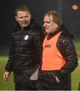 15 March 2019; Finn Harps manager Ollie Horgan, right, and coach William O'Connor following the SSE Airtricity League Premier Division match between UCD and Finn Harps at the Belfield Bowl in Dublin. Photo by Ben McShane/Sportsfile