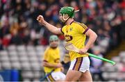 16 March 2019; Conor McDonald of Wexford celebrates after scoring their side’s second goal during the Allianz Hurling League Division 1 Quarter-Final match between Galway and Wexford at Pearse Stadium in Salthill, Galway. Photo by Sam Barnes/Sportsfile