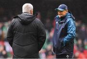 16 March 2019; Ireland head coach Joe Schmidt, right, with Wales head coach Warren Gatland prior to the Guinness Six Nations Rugby Championship match between Wales and Ireland at the Principality Stadium in Cardiff, Wales. Photo by Brendan Moran/Sportsfile