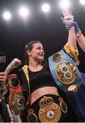 15 March 2019; Katie Taylor following her WBA, IBF & WBO Female Lightweight World Championships unification bout with Rose Volante at the Liacouras Center in Philadelphia, USA. Photo by Stephen McCarthy/Sportsfile