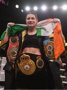 15 March 2019; Katie Taylor following her WBA, IBF & WBO Female Lightweight World Championships unification bout with Rose Volante at the Liacouras Center in Philadelphia, USA. Photo by Stephen McCarthy/Sportsfile
