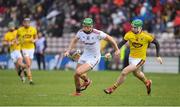 16 March 2019; Niall Burke of Galway in action against Darren Byrne of Wexford during the Allianz Hurling League Division 1 Quarter-Final match between Galway and Wexford at Pearse Stadium in Salthill, Galway. Photo by Sam Barnes/Sportsfile