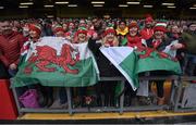 16 March 2019; Wales supporters during the Guinness Six Nations Rugby Championship match between Wales and Ireland at the Principality Stadium in Cardiff, Wales. Photo by Ramsey Cardy/Sportsfile