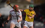 16 March 2019; Conor Whelan of Galway in action against Shaun Murphy of Wexford during the Allianz Hurling League Division 1 Quarter-Final match between Galway and Wexford at Pearse Stadium in Salthill, Galway. Photo by Sam Barnes/Sportsfile