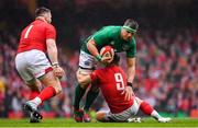 16 March 2019; CJ Stander of Ireland is tackled by Gareth Davies of Wales during the Guinness Six Nations Rugby Championship match between Wales and Ireland at the Principality Stadium in Cardiff, Wales. Photo by Brendan Moran/Sportsfile