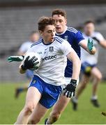 16 March 2019; Michéal Bannigan of Monaghan in action against Padraig Faulkner of Cavan during the Allianz Football League Division 1 Round 6 match between Monaghan and Cavan at St Tiernach's Park in Clones, Monaghan. Photo by Oliver McVeigh/Sportsfile