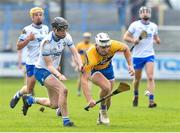 16 March 2019; Aron Shanagher of Clare in action against Callum Lyons of Waterford during the Allianz Hurling League Division 1 Quarter-Final match between Waterford and Clare at Walsh Park in Waterford. Photo by Matt Browne/Sportsfile