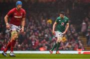 16 March 2019; Jonathan Sexton of Ireland looks at ground after miskicking the restart during the Guinness Six Nations Rugby Championship match between Wales and Ireland at the Principality Stadium in Cardiff, Wales. Photo by Brendan Moran/Sportsfile