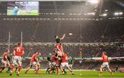 16 March 2019; James Ryan of Ireland wins possession in the lineout from Adam Beard of Wales during the Guinness Six Nations Rugby Championship match between Wales and Ireland at the Principality Stadium in Cardiff, Wales. Photo by Ramsey Cardy/Sportsfile