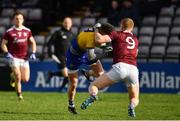 16 March 2019; Shane Killoran of Roscommon in action against Ciarán Duggan of Galway during the Allianz Football League Division 1 Round 6 match between Galway and Roscommon at Pearse Stadium in Salthill, Galway. Photo by Sam Barnes/Sportsfile