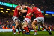 16 March 2019; Jack Conan of Ireland is stopped short of the try-line during the Guinness Six Nations Rugby Championship match between Wales and Ireland at the Principality Stadium in Cardiff, Wales. Photo by Brendan Moran/Sportsfile