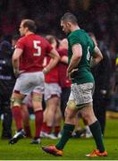 16 March 2019; Peter O’Mahony of Ireland leaves the pitch following the Guinness Six Nations Rugby Championship match between Wales and Ireland at the Principality Stadium in Cardiff, Wales. Photo by Brendan Moran/Sportsfile