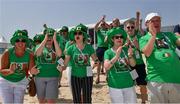 16 March 2019; Team Ireland family supporters cheer on the competitors during the Kayaking events on Day Two of the 2019 Special Olympics World Games in the Abu Dhabi Yacht and Sailing Club in Abu Dhabi, United Arab Emirates. Photo by Ray McManus/Sportsfile